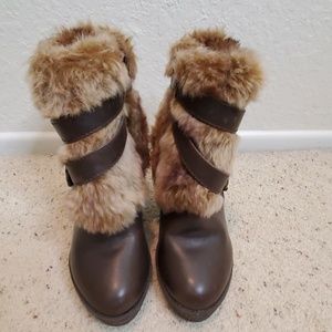 Baby Phat Brown Faux Fur Boots